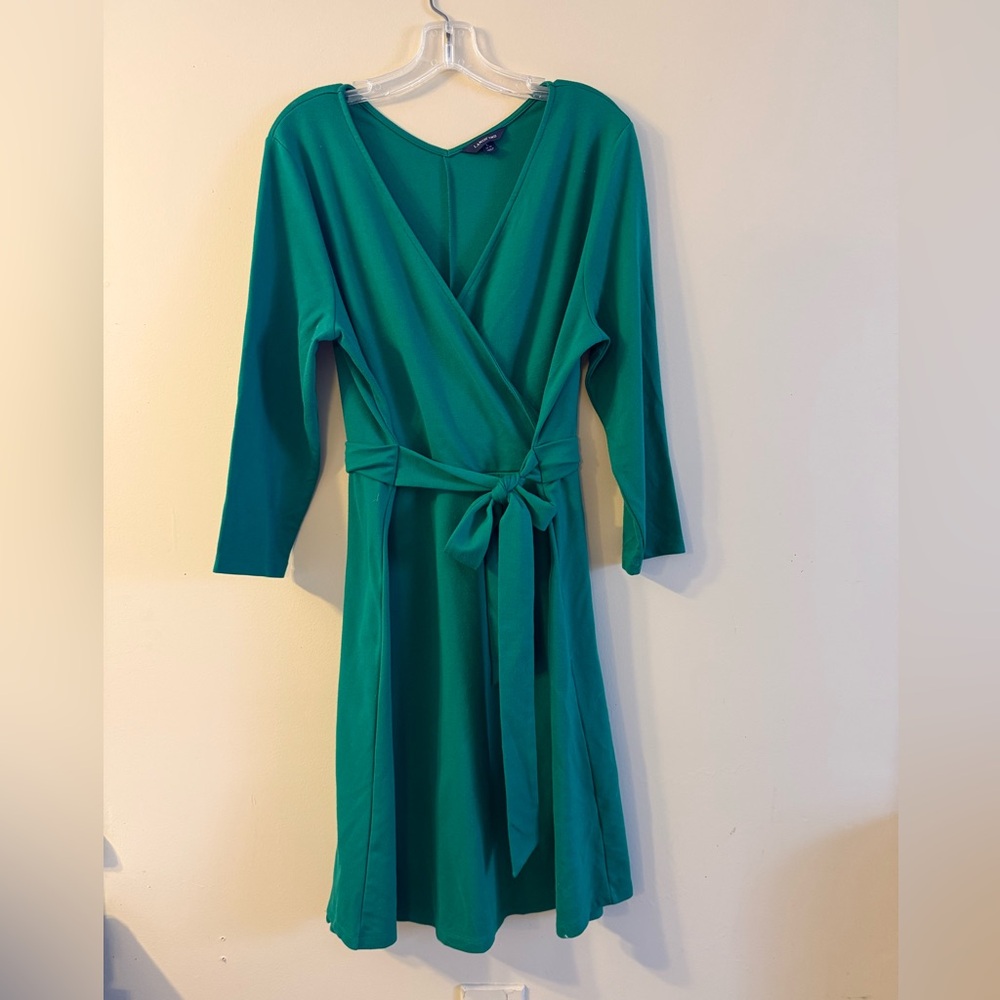 Elegant Green Wrap Dress